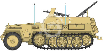 Sd.Kfz. 250/1 Ausf. B (neue Ausführung) - Special Armour SA72005 skala 1/72