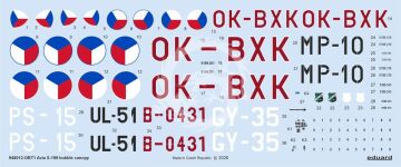 Avia S-199 bubble canopy - Eduard Plastic Kits 948012 skala 1/48