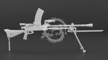 Japanese WWII Type 99 Light Machine Gun – 3D Printed Set - Metallic Details MDR3531 skala 1/35