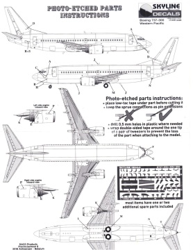 Kalkomania i blaszka do Boeing 737 Western Pacific Airlines 