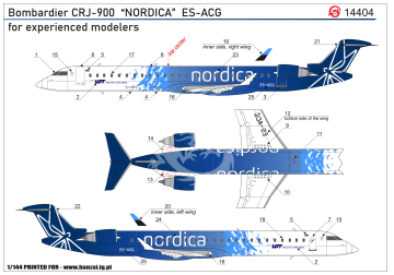 Banzai 144004 - Bombardier CRJ-900 Nordica LOT skala 1/144