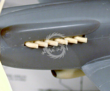 Zestaw Spitfire Mk. XIX Tubular Exhausts BarracudaCast BR48092 skala 1/48