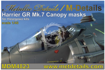 Harrier GR Mk.7. Canopy masks-Hasegawa MDM4823 skala 1/48
