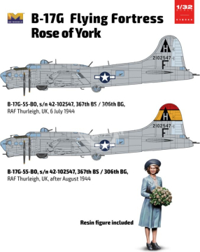 PREORDER - B-17G Flying Fortress Rose of York HK Models 01E044 skala 1/32