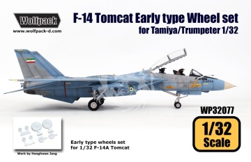 F-14 Tomcat Early Type Wheel Set for Tamiya, Trumpeter - Wolfpack  WP32077 skala 1/32