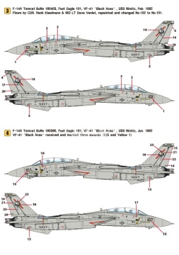 F-14A Tomcat Part.4 - VF-41 'Black Aces' - Sukhoi Killers for Academy - Wolfpack WD72013 skala 1/72