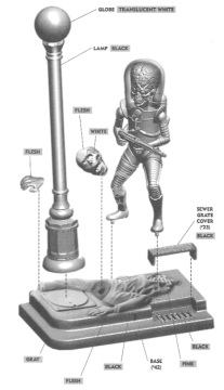 Model plastikowy The Topps Company Presents Mars Attacks Martian Warrior Moebius Models 936 1/8