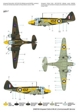 Airspeed Oxford Mk. I/II Commonwealth Service Special Hobby SH48104 skala 1/48