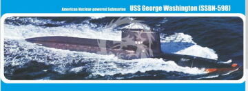 American Nuclear-powered Submarine USS George Washington SSBN-598 MikroMir 350-017 skala 1/350