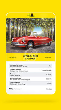 PREORDER- Citroen DS 19 Cabriolet Heller 80796 skala 1/16