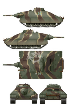 Schwerer kleiner Panzerkampfwagen German heavy tank project 1944 - 2 in 1 Das Werk DW35019 skala 1/35