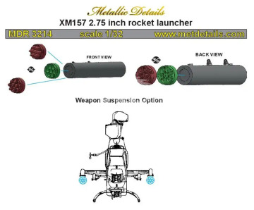  XM157 2.75 inch rocket launcher - Metallic Details MDR3214 skala 1/32