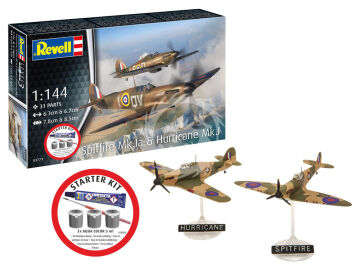 PRZEDSPRZEDAZ - Starter Kit Spitfire Mk.Ia & Hurricane Mk.I - Revell 73771 skala 1/144