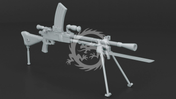 Japanese WWII Type 99 Light Machine Gun – 3D Printed Set - Metallic Details MDR3531 skala 1/35