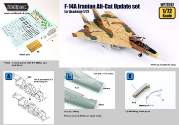 Zestaw dodatków F-14A Iranian Ali-Cat Update set (for Academy 1/72), Wolfpack WP72092 skala 1/72