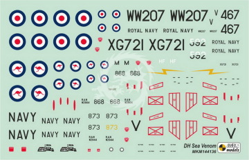 Model plastikowy DH Sea Venom FAW.22/53/TT.53 ‘Far East & Australia’ Mark I MKM144136 1/144