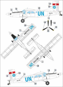 Model plastikowy Pilatus PC-6 Turbo Porter Dora Wings DW72025 skala 1/72