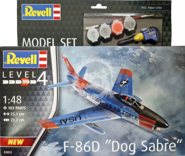 F-86D Dog Sabre + farby i klej Revell 63832 skala 1/48