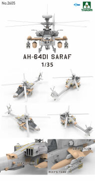 PREORDER- AH-64DI SARAF Attack Helicopter Takom TAK2605 skala 1/35