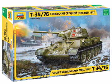 T-34/76 mod. 1942 Soviet Medium Tank Zvezda 3686 skala 1/35