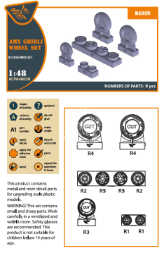 PREORDER - AMX Ghibli wheel set Clear Prop CPA48038 skala 1/48