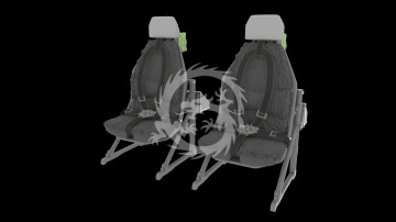 Pilot Seats for UH-60 Black Hawk, SH-60 Seahawk, MH-60 Early Version - Metallic Details MDR72117 skala 1/72 