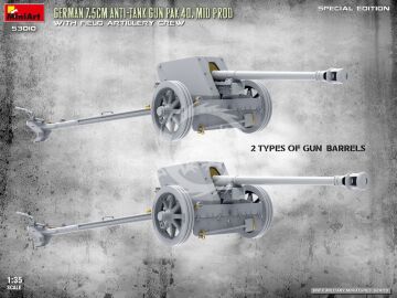  German 7.5cm Anti-Tank Gun PaK 40. Mid Prod w/ Artillery Crew. Special Edition - MiniArt 53010 skala 1/35 
