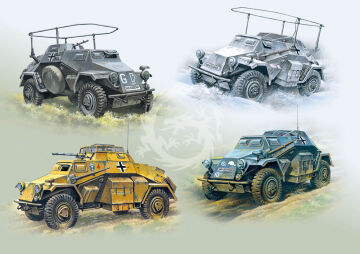 PRZEDSPRZEDAZ-   Wehrmacht Light Armored Vehicles -  ICM DS7207 skala 1/72