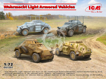 NA ZAMÓWIENIE -   Wehrmacht Light Armored Vehicles -  ICM DS7207 skala 1/72