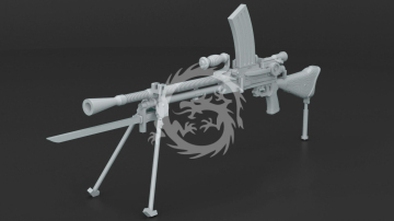 Japanese WWII Type 99 Light Machine Gun – 3D Printed Set - Metallic Details MDR3531 skala 1/35