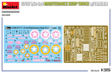  G7117 1,5t 4x4 Maintenance Shop Truck w/Trailer - MiniArt 35498 skala 1/35