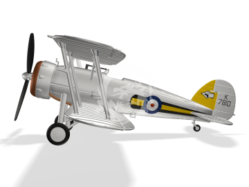 MDR14466 Metallic Details Model samolotu Gloster Gauntlet Mk.II w skali 1/144, drukowany w 3D