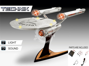 Dźwięk i światło Enterprise NCC-1701 Star Trek Revell 00454 skala 1/600