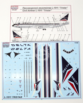 Lockheed TriStar L-1011-100 Delta Eastern Express EE14497 w 1/144
