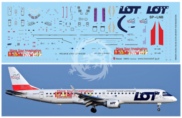 Embraer 195 LOT SP-LNB Move your imagination - Banzai 144013 - skala 1/144