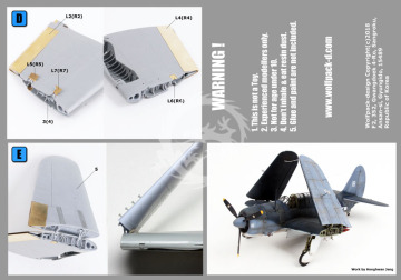 Zestaw dodatków SB2C-1 Helldiver Wing Fold set (for Accurate Miniature 1/48), Wolfpack WW48023 skala 1/48