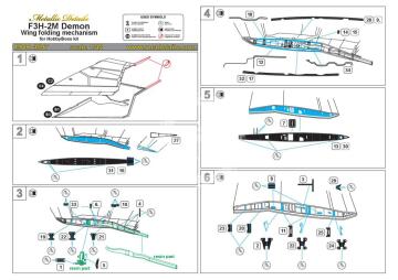 McDonnell F3H-2M Demon - wing folding mechanism   Metallic Details MDR4897 skala 1/48