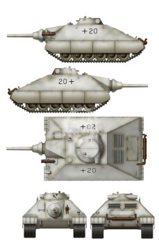 Schwerer kleiner Panzerkampfwagen German heavy tank project 1944 - 2 in 1 Das Werk DW35019 skala 1/35