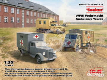 PROMOCJA - Sankas WWII Wehrmacht Ambulance Trucks - ICM DS3523 skala 1/35
