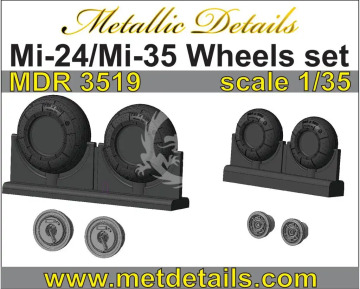 Mi-24/Mi-35 Wheels set - Metallic Details MDR3519 skala 1/35