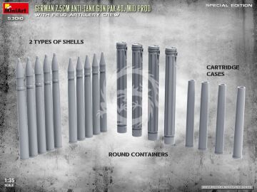  German 7.5cm Anti-Tank Gun PaK 40. Mid Prod w/ Artillery Crew. Special Edition - MiniArt 53010 skala 1/35 