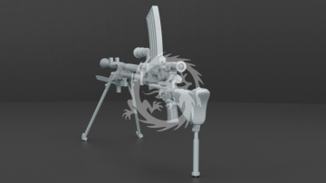 Japanese WWII Type 99 Light Machine Gun – 3D Printed Set - Metallic Details MDR3531 skala 1/35