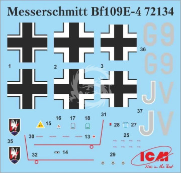 Luftwaffe night fighters (Messerschmitt Bf 109E-4, FW 189A-1, Do 17Z-10) ICM 72209 skala 1/72