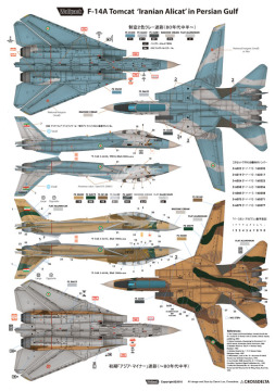 Zestaw dodatków F-14A Iranian Ali-Cat Update set (for Academy 1/72), Wolfpack WP72092 skala 1/72