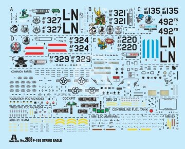 F-15E Strike Eagle Italeri 2803 skala 1/48