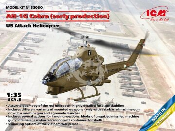 NA ZAMÓWIENIE - AH-1G Cobra (early production), US Attack Helicopter ICM 53030 skala 1/35