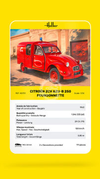  Citroen 2CV AZU-B 250 Fourgonnette - Heller 82701 skala 1/24