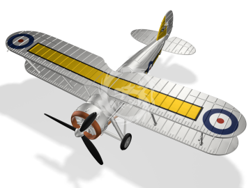 MDR14466 Metallic Details Model samolotu Gloster Gauntlet Mk.II w skali 1/144, drukowany w 3D