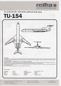 Tu-154 Plasticart / Reifra skala 1/100