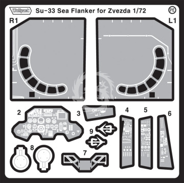 Zestaw dodatków Su-33 Sea Flanker Update set (for Zvezda 1/72), Wolfpack WP72083 skala 1/72